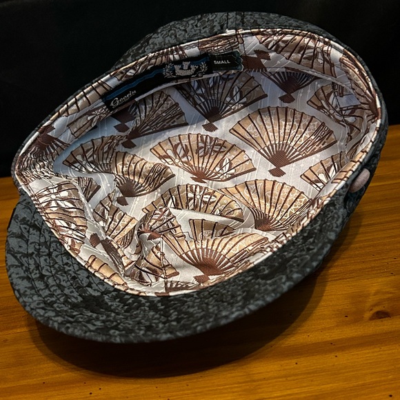 Goorin Bros Gray Print Hat Cap Newsboy Cabbie Golf Mens Small 100% cotton - Picture 5 of 11